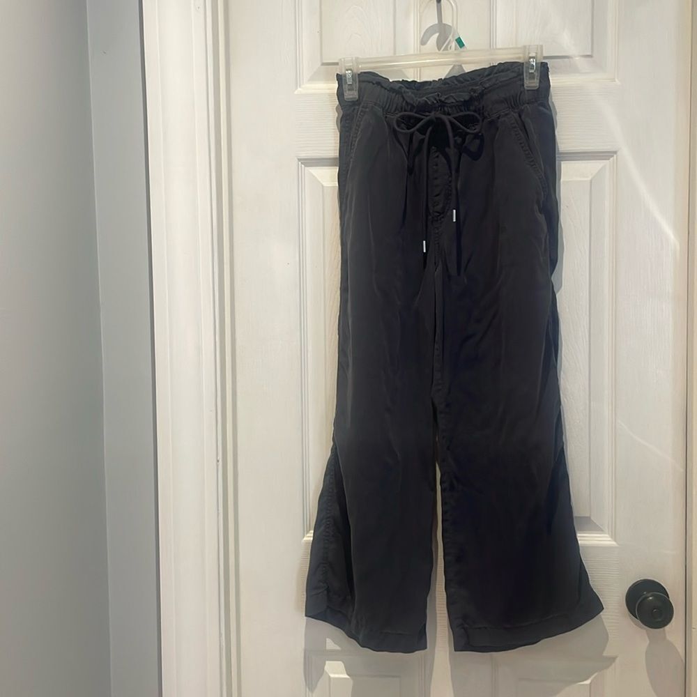 LOFT lyocell wide leg drawstring pants.